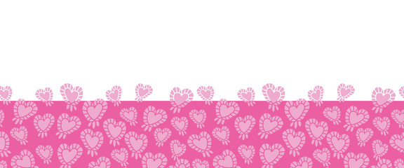 Heart Balloons-Love in Parise seamless Repeat Pattern Background. Abstract pattern of funky heart balloons shapes border pattern in pink .Perfect for Fabric, Scrapbook, wallpaper.