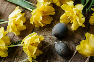 Easter decor in yellow