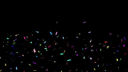 Colorful Isolated Confetti party popper Explosion confetti Blast Realistic On Transparent Background / Green Screen / Alpha Matte Channel Perfect For Compositing Into Your cgi Scene. 4K ProRes 4444