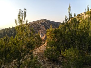 view of mountains,landscape in Greece