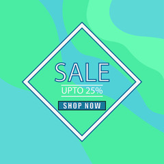 Obraz premium Sale banner template design, Sale special offer. Up to 25% offer shop now. vector illustration.