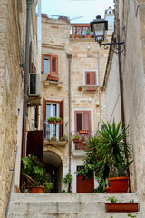Fototapeta na wymiar Streets of the old town of Polignano a Mare, Puglia, Italy