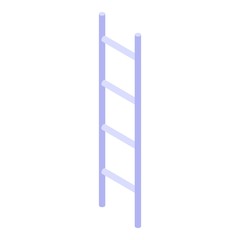 Steel ladder icon. Isometric of steel ladder vector icon for web design isolated on white background