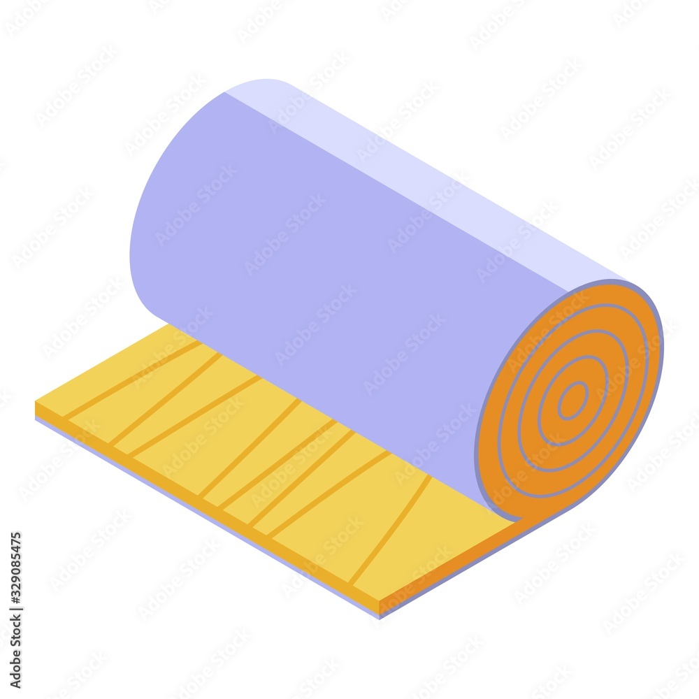 Aufkleber linoleum roll icon. isometric of linoleum roll vector icon for web design isolated on white backgrou