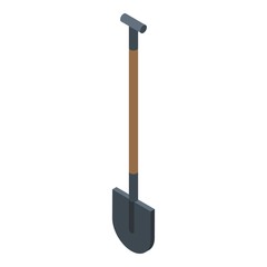 Hand shovel icon. Isometric of hand shovel vector icon for web design isolated on white background
