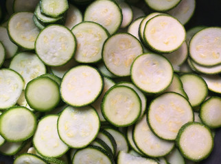 zucchini slice, full frame, fresh slice zucchini top view