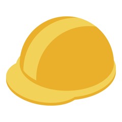 Construction helmet icon. Isometric of construction helmet vector icon for web design isolated on white background
