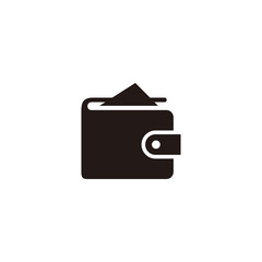 Simple wallet flat icon design vector