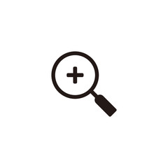 Fototapeta premium Simple zoom in flat icon design vector