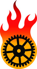 gear flame logo