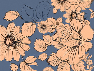 seamless pattern with flowers