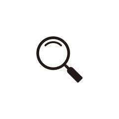 Simple magnifying glass flat icon design vector