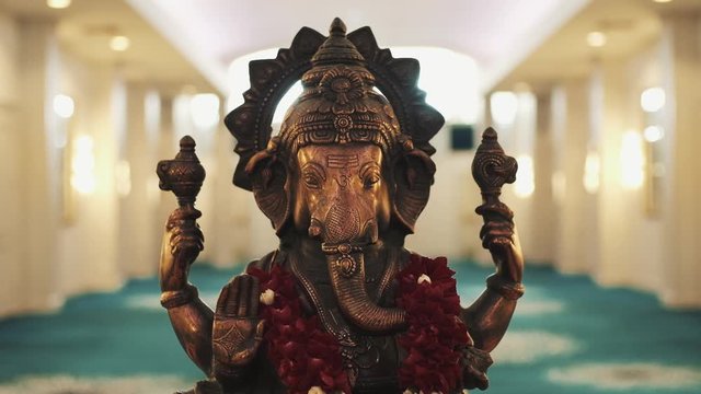 Indian symbol statue Ganesha closeup
