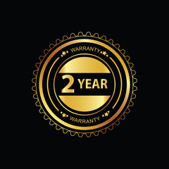 2 Years Warranty Gold Seal Stamp 
