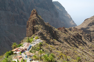 Fototapeta na wymiar Masca mountain village and gorge on Tenerife island, Canary islands, Spain