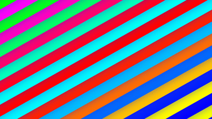 Diagonal multicolor stripes. Cyan-blue and red-yellow colored lines