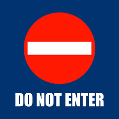 Do not enter sign. Flat style. 