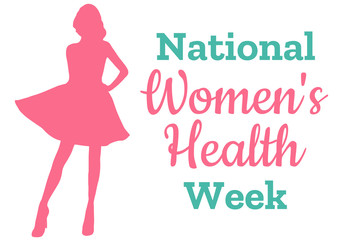National Women's Health Week. May. Holiday concept. Template for background, banner, card, poster with text inscription. Vector EPS10 illustration.