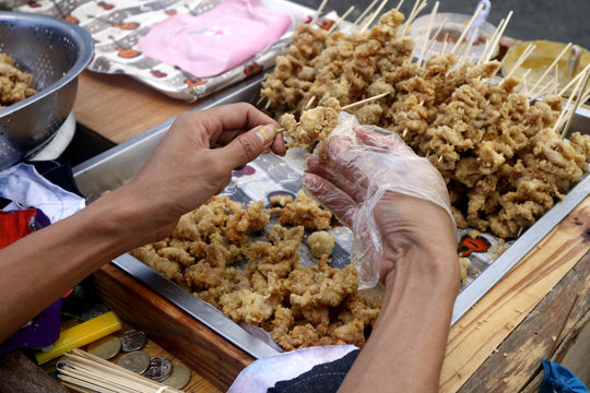 Filipino local delicacy called butche and bato bato