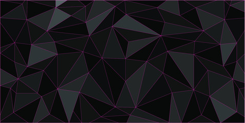 Abstract black polygon red light futuristic technology design background vector illustration.