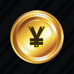 Yen gold Coin Icon