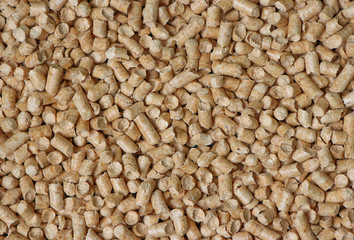 Wooden sawdust pressed into tablets.