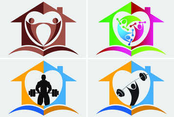 Fototapeta premium home gym logo