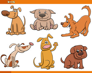 Fototapeta premium dogs and puppies cute animal characters set