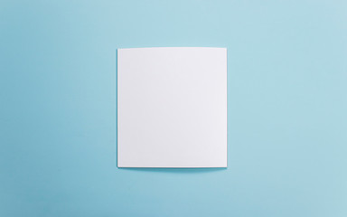 catalog mockup, blue backdrop, isolated background, for graphic designer