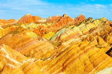 Beautiful scenic view of Danxia land form
