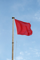 Red Flag at the brach, too dangerous to swim