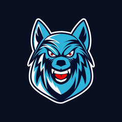 wolf head logo vector image