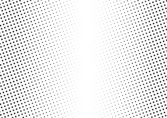 Abstract halftone dotted background. Monochrome pattern with stars.  Vector modern futuristic texture for posters, sites, business cards, postcards, labels and stickers. Design mock-up layout.