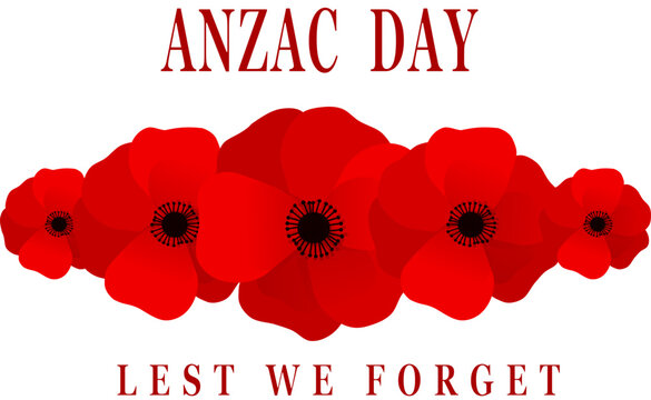 anzac day lest we forget vector illustration