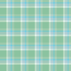 Seamless pattern in awesome pastel green and blue colors for plaid, fabric, textile, clothes, tablecloth and other things. Vector image.
