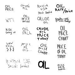 handwritten text on the subject of oil prices