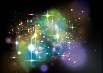 abstract background with lights and stars