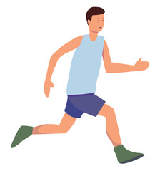 Fototapeta na wymiar Running man. Vector illustration in flat style