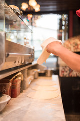 Italian pizza preparation