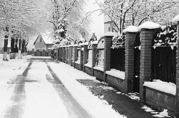 snow landscape winter.