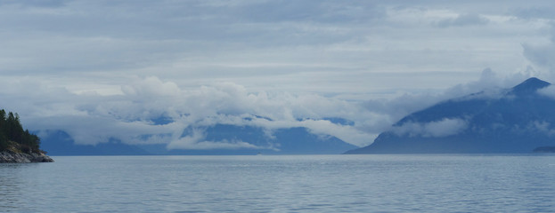 Panoramic view of Sognefjord, the largest and deepest fjord in Norway.