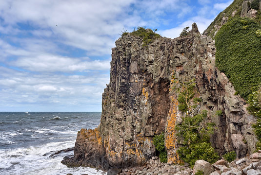 Jons Kapel (John's Chapel) - a 22-metre high solitary rock which resembles a church tower, Bornholm island.