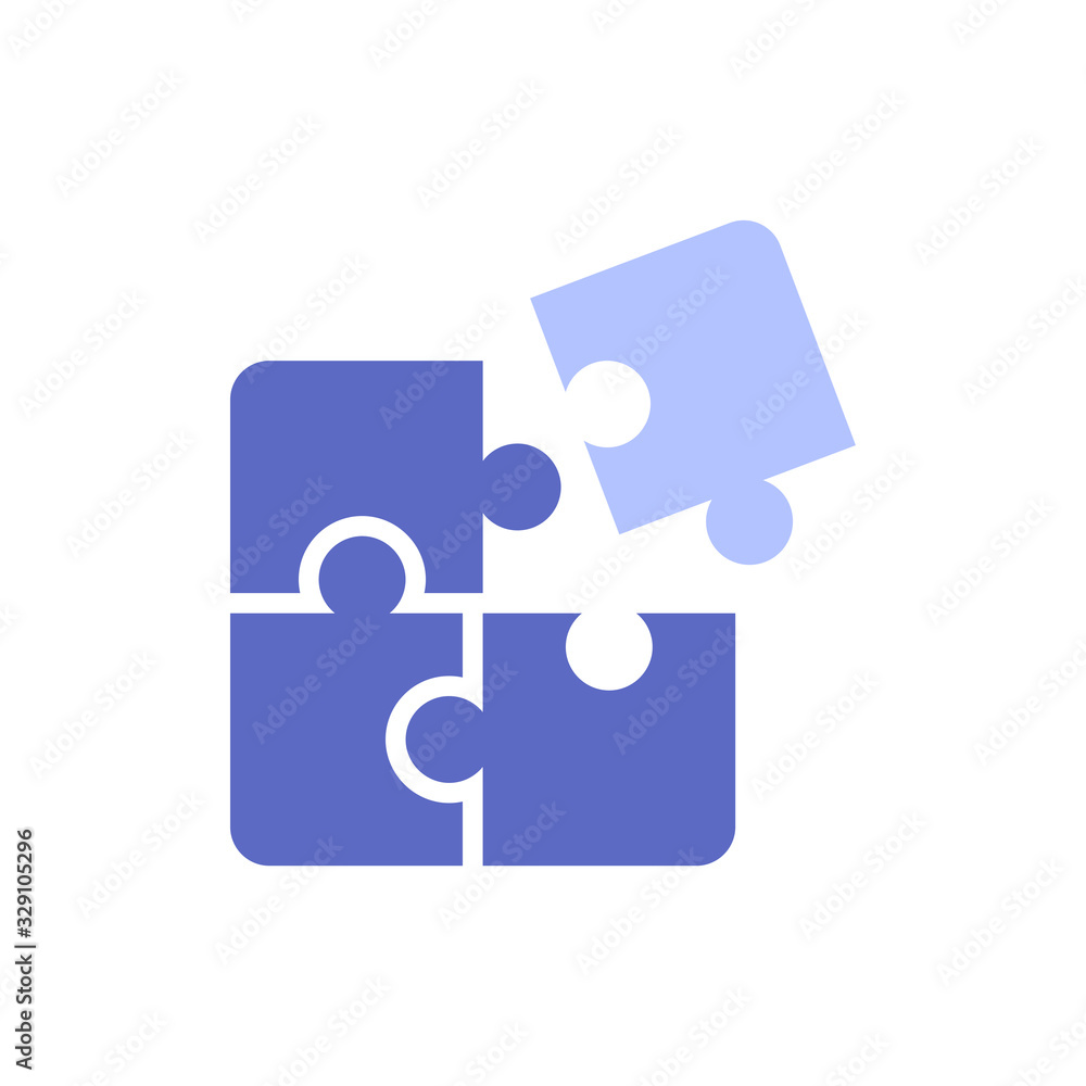 Poster problem solving vector illustration glyph with color background and investment icon.