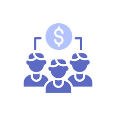 Business Security Vector illustration Glyph With Color Background and Investment icon.