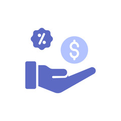 Interest On Investment Vector illustration Glyph With Color Background and Investment icon.