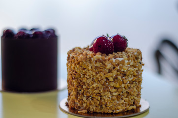 Homemade Cake with Fruits, Delicious