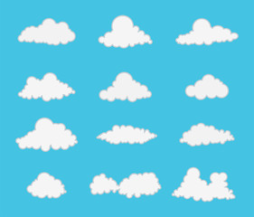 clouds drawing style , vector illustration
