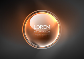 Glowing neon shiny transparent bubbles, glass circles or bio cell concept. Techno futuristic vector abstract background For Wallpaper, Banner, Background, Card, Book Illustration, landing page