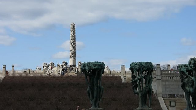 Overview on Frogner Park in Oslo - Norway