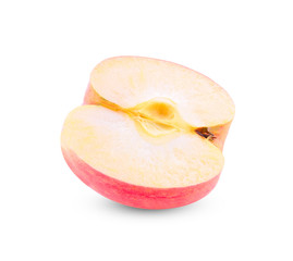 Fototapeta na wymiar Half apple, fruit, isolated on a white background